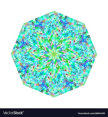Geometrical isolated colorful tiled mosaic vector image