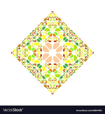 Geometrical isolated ornate colorful gravel vector image