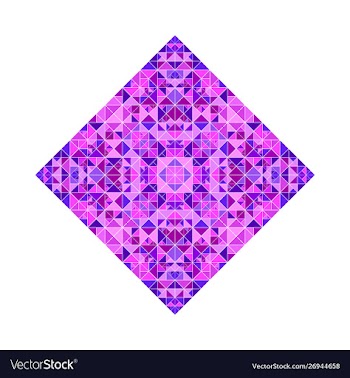 Geometrical isolated polygonal colorful tiled vector image