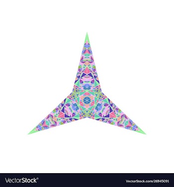 Geometrical isolated tiled mosaic ornament star vector image