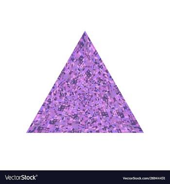 Geometrical isolated tiled mosaic triangle symbol vector image