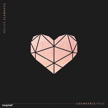 Geometrical lined heart | Free stock vector - 842988