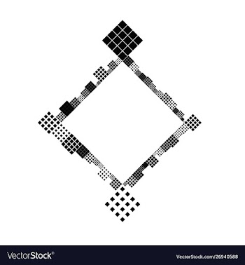 Geometrical minimal abstract square frame design vector image