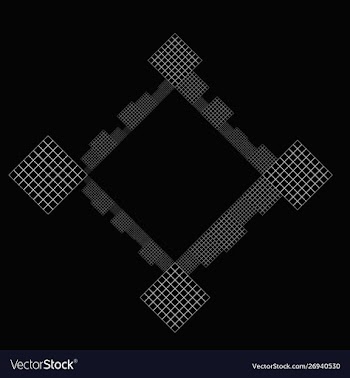 Geometrical minimal diagonal square blank badge vector image
