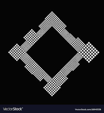 Geometrical minimal modern diagonal square badge vector image