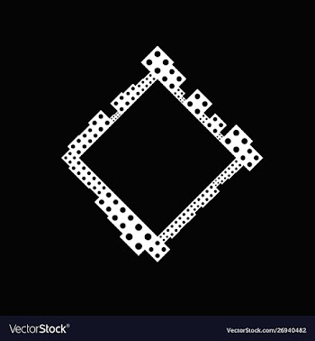 Geometrical minimal monochrome abstract circle vector image