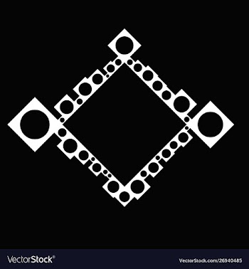 Geometrical minimal monochrome dot blank badge vector image