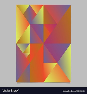 Geometrical minimal triangle mosaic flyer vector image