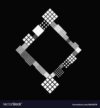 Geometrical modern diagonal square blank badge vector image