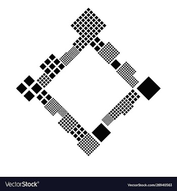 Geometrical modern diagonal square frame vector image