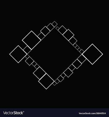 Geometrical modern minimal diagonal square badge vector image
