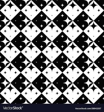 Geometrical monochrome curved star pattern vector image