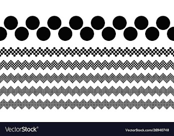 Geometrical monochrome dot pattern dividing line vector image