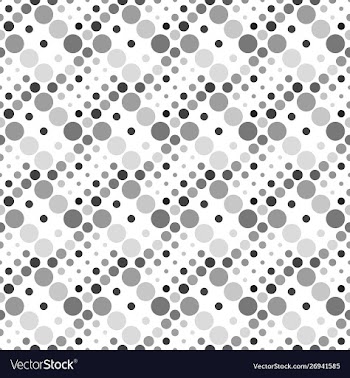 Geometrical monochrome seamless dot pattern vector image
