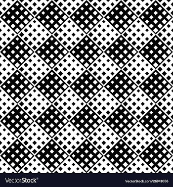 Geometrical monochrome seamless square pattern vector image