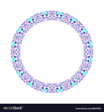 Geometrical mosaic circle - abstract round element vector image
