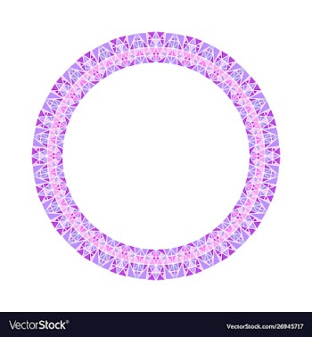 Geometrical mosaic circular wreath - polygonal vector image