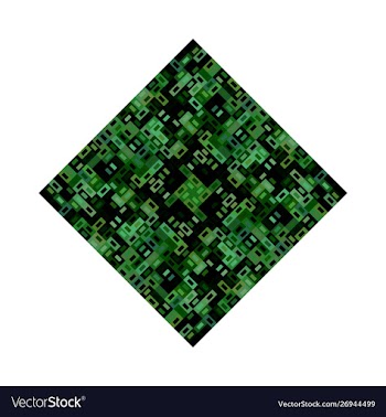 Geometrical mosaic polygon shape - colorful vector image