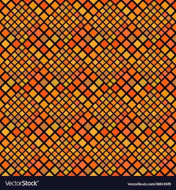 Geometrical orange diagonal square pattern vector image