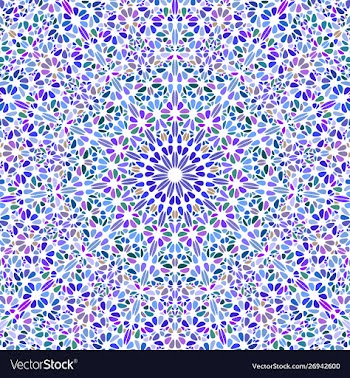 Geometrical oriental abstract dynamic petal vector image