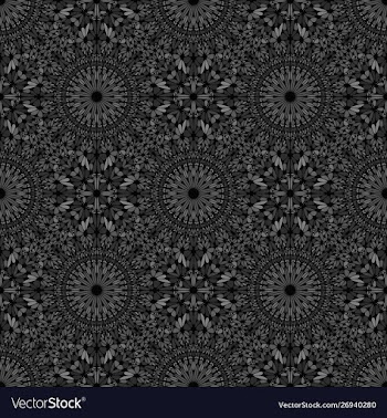 Geometrical oriental bohemian floral pattern vector image