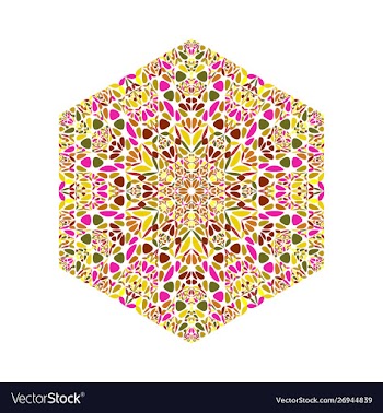 Geometrical ornate abstract floral mosaic vector image