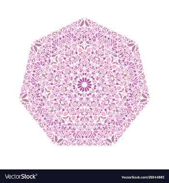 Geometrical ornate abstract flower ornament vector image