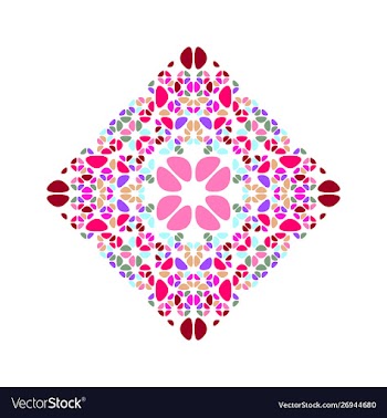 Geometrical ornate abstract gemstone ornament vector image