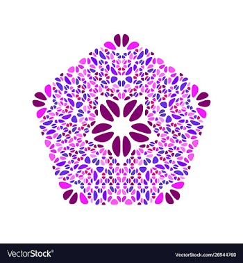 Geometrical ornate abstract isolated floral vector image