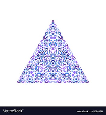 Geometrical ornate colorful abstract flower vector image