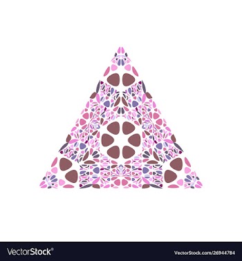 Geometrical ornate colorful flower ornament vector image