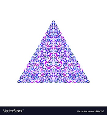 Geometrical ornate colorful isolated floral vector image