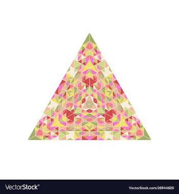 Geometrical ornate colorful polygonal mosaic vector image