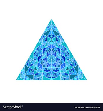 Geometrical ornate colorful triangle pyramid vector image
