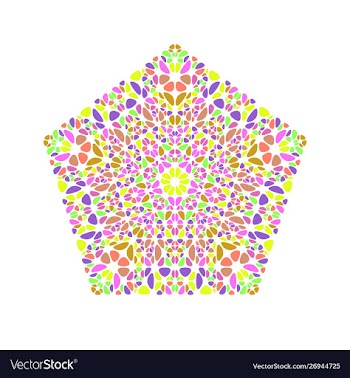 Geometrical ornate isolated abstract petal vector image