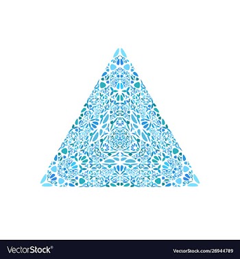 Geometrical ornate isolated floral mosaic vector image