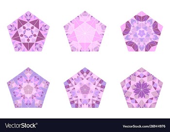 Geometrical ornate isolated mosaic ornament vector image