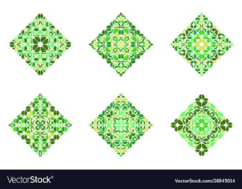Geometrical ornate isolated petal square polygon vector image