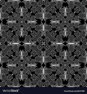 Geometrical pattern black and white color vector image