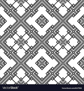 Geometrical pattern black and white color vector image