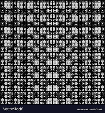 Geometrical pattern black and white color vector image