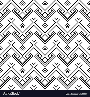 Geometrical pattern black and white color vector image