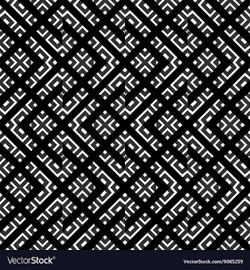 Geometrical pattern black and white color vector image