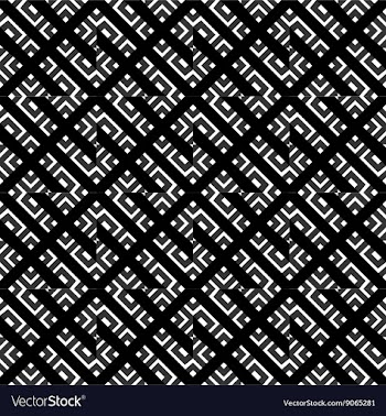 Geometrical pattern black and white color vector image
