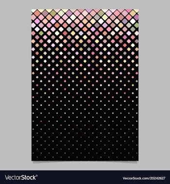 Geometrical pattern poster template - tile mosaic vector image
