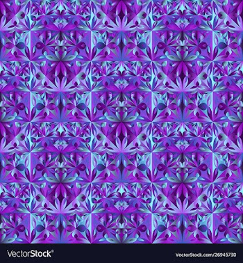 Geometrical polygonal abstract mosaic floral vector image