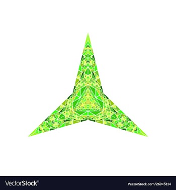 Geometrical polygonal abstract tiled mosaic star vector image