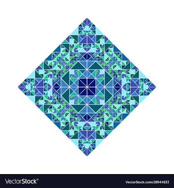 Geometrical polygonal colorful ornate mosaic vector image