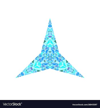 Geometrical polygonal colorful triangle mosaic vector image