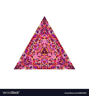 Geometrical polygonal colorful triangular pyramid vector image